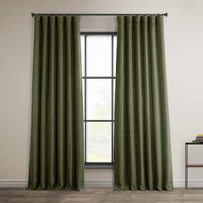 Exclusive Fabrics Faux Linen Room Darkening Curtain(1 Panel)