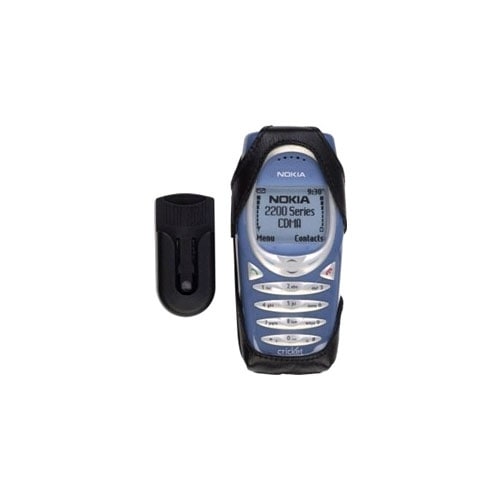 Nokia Leather Case w/ Belt Clip for Nokia 2220/2260/2270 Cellular Phones - Black