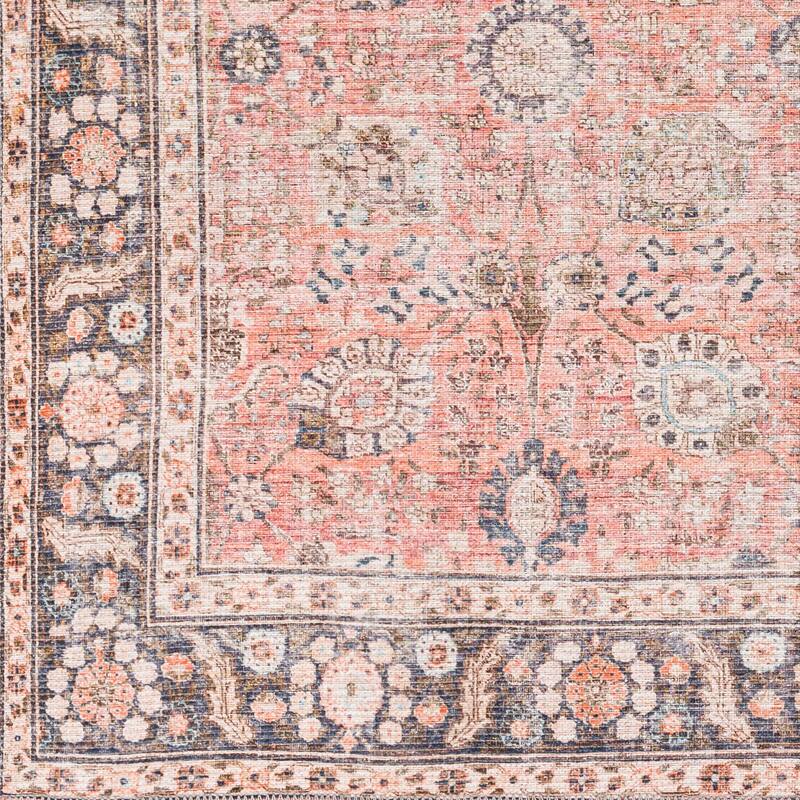 Livabliss Thea Persian Floral Printed Machine Washable Area Rug