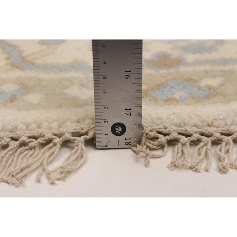 ECARPETGALLERY Hand-knotted Royal Oushak Cream Wool Rug - 5'11 x 5'11