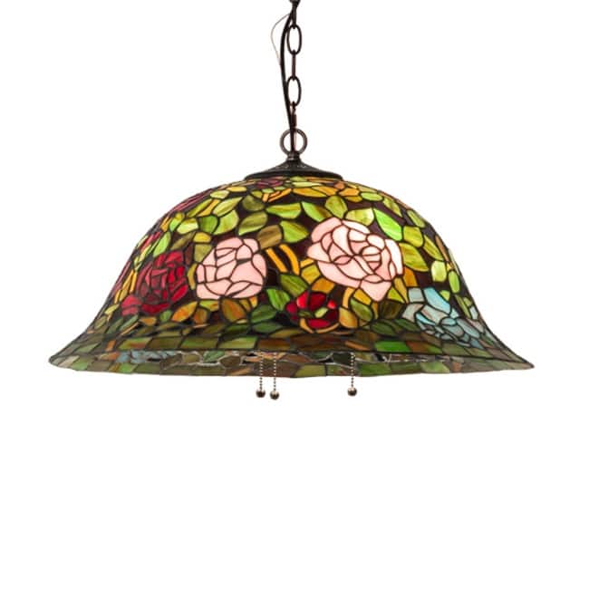 Meyda Tiffany 232210 3 Light 24" Wide Pendant - Mahogany Bronze