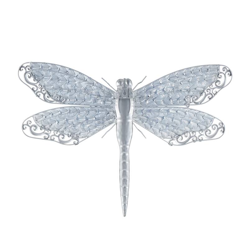 Metal Dragonfly Indoor Outdoor Home Wall Decor - Blue - Roche River Decor