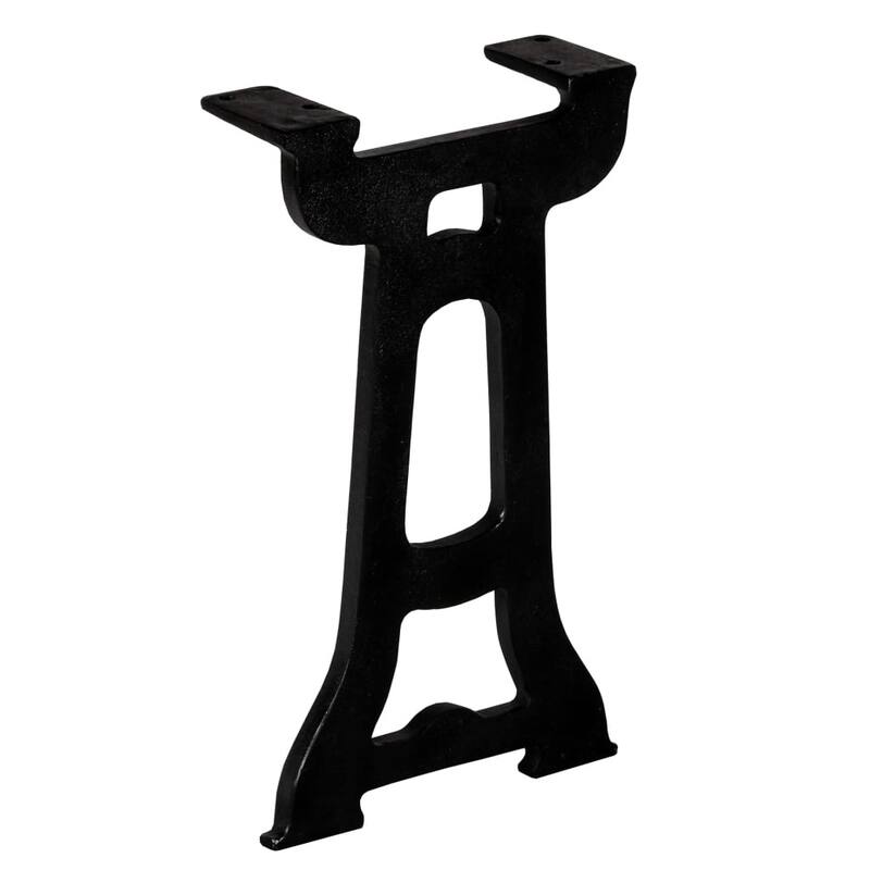 vidaXL Bench Legs 2 pcs Y-Frame Cast Iron - 9.8" x 16.1"