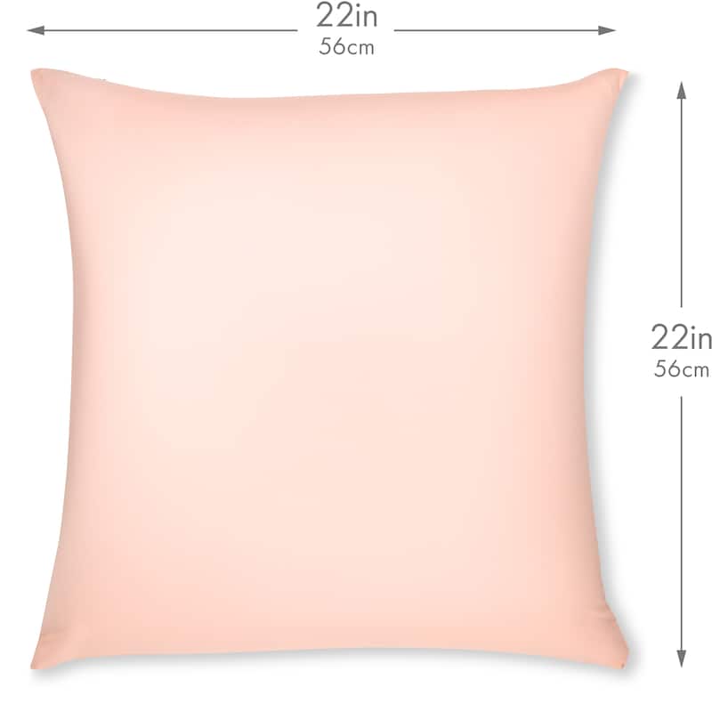 Throw Pillow Cozy Soft Microbead Cream Peach: 1 Pc