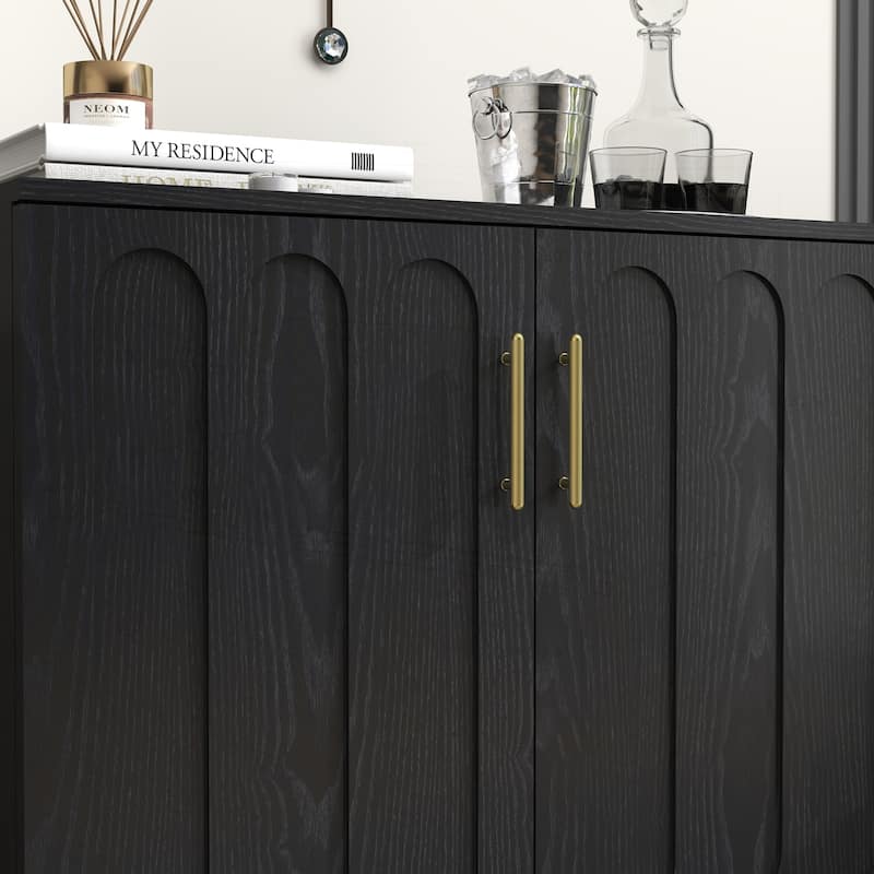 Versatile Mid Century Modern Sideboard Cabinet with Adjustable Shelves
