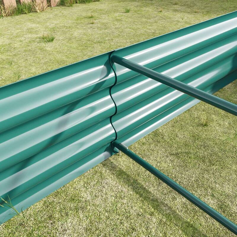 Large Galvanized Metal Raised Garden Bed Open Bottom Rust-Resistant