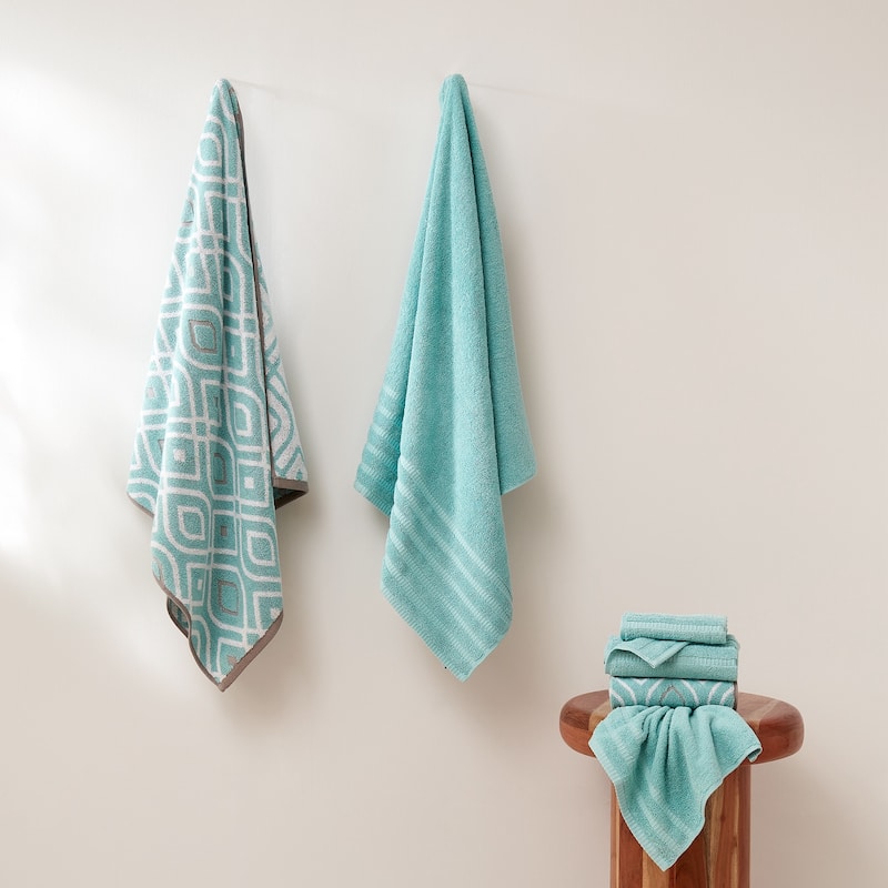 Modern Threads 6-Piece Yarn Dyed Oxford Towel Set
