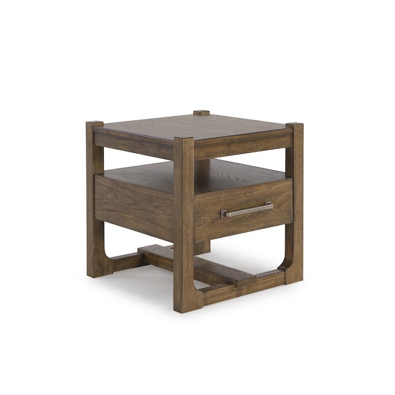 Signature Design by Ashley Cabalynn Light Brown End Table - 24"W x 24"D x 24"H