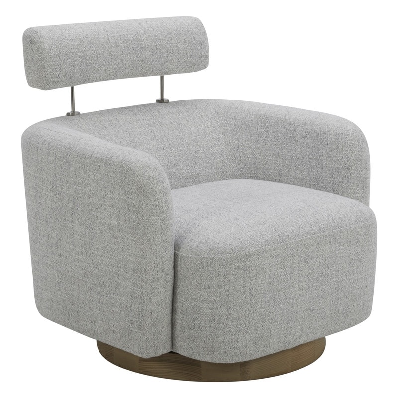 Spruce & Spring Ray Modern Swivel Accent Barrel Chairs - Cloud