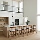 preview thumbnail 8 of 16, Open Back Dining Bar Stools Wood Frame Counter Lounge Chairs Set of 2