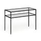 preview thumbnail 1 of 4, SEI Furniture Glenn Distressed Black Metal Console Table with Shelf