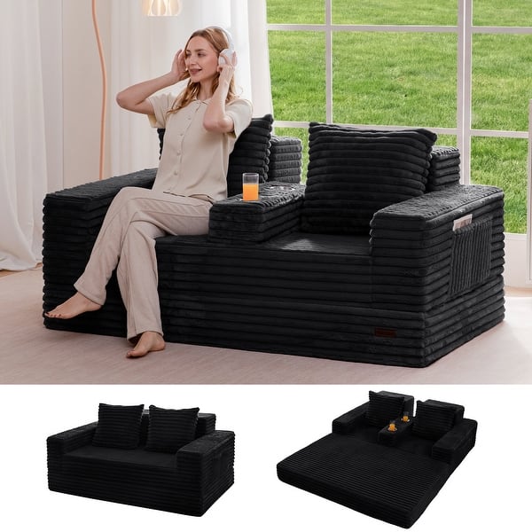 4 in 1 Convertible Boneless Couch - Bed Bath & Beyond - 44025349