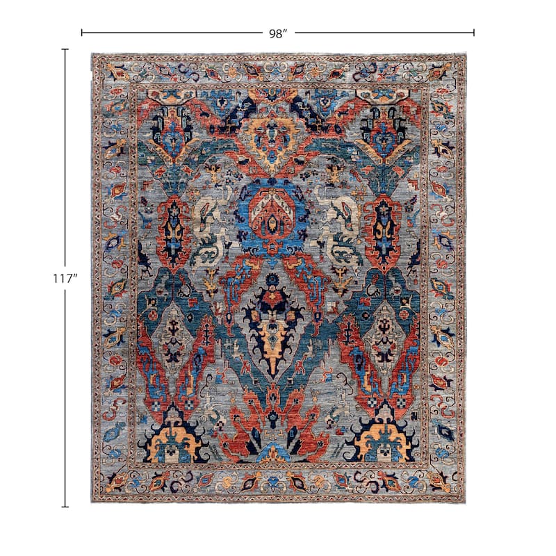Serapi One-of-a-Kind Hand-Knotted Area Rug - Gray - 8' 2" x 9' 10"
