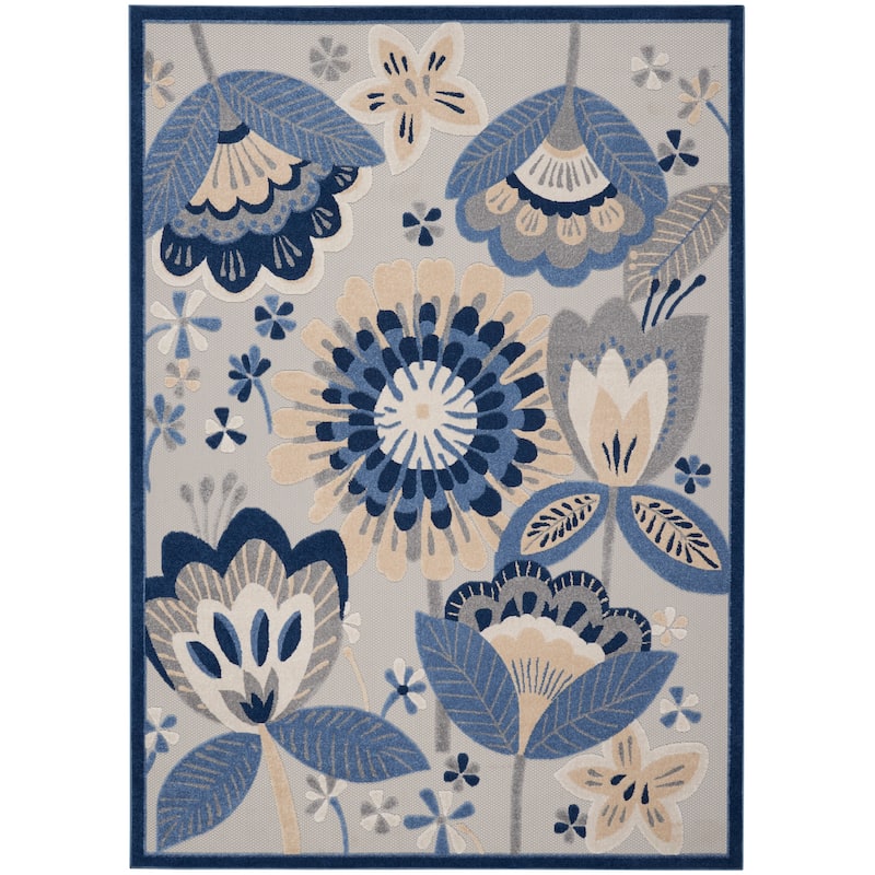 Nourison Aloha Scandinavian Floral Indoor/Outdoor Area Rug