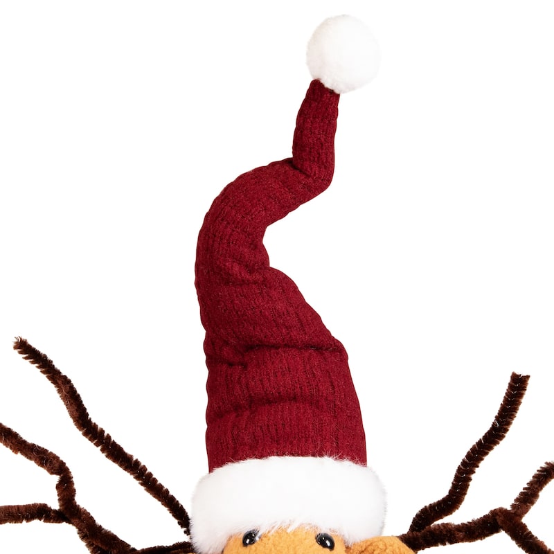 Plush Moose Merry Christmas Decoration - 24"