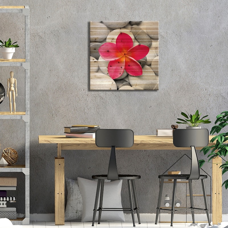 Zen Flower Print On Wood by PhotoINC Studio - Multi-Color