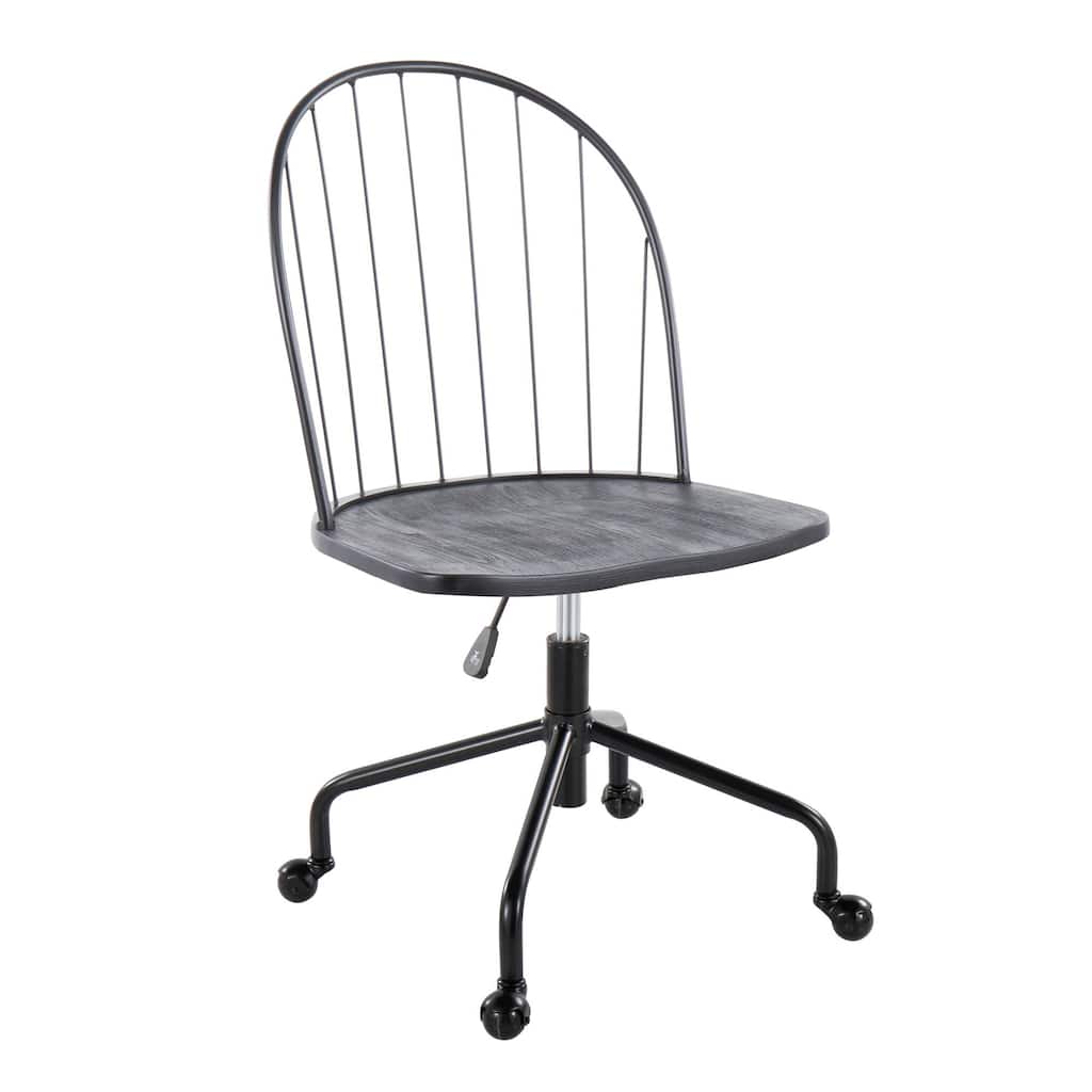 Stylish and Functional Farmhouse Office Chair with Adjustable Height and 360-Degree Swivel