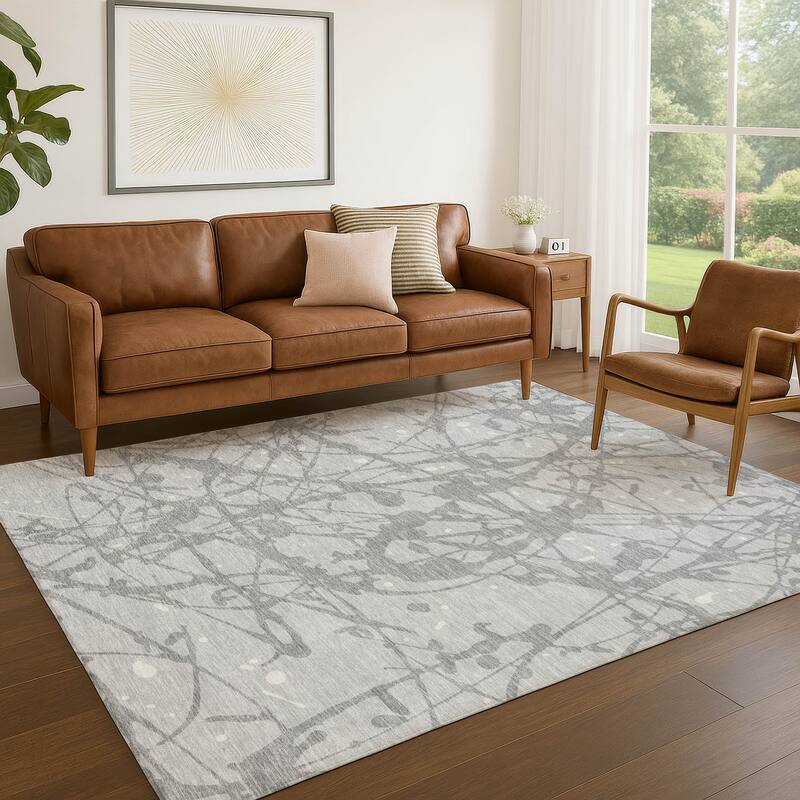 Machine Washable Indoor/ Outdoor Modern Campo Chantille Rug