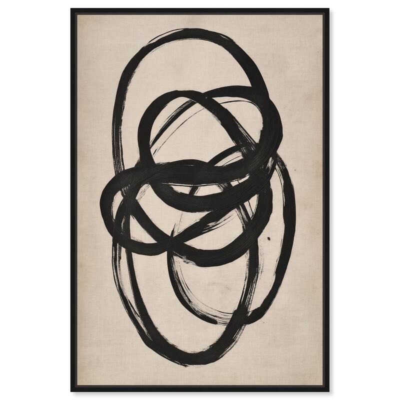 Beige Black I Canvas by Art Remedy - Black - 16" x 24"