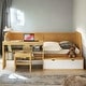 preview thumbnail 9 of 15, Wooden Multi-functional Twin Size Daybed with 2 Drawers & Storage Shelf Natural