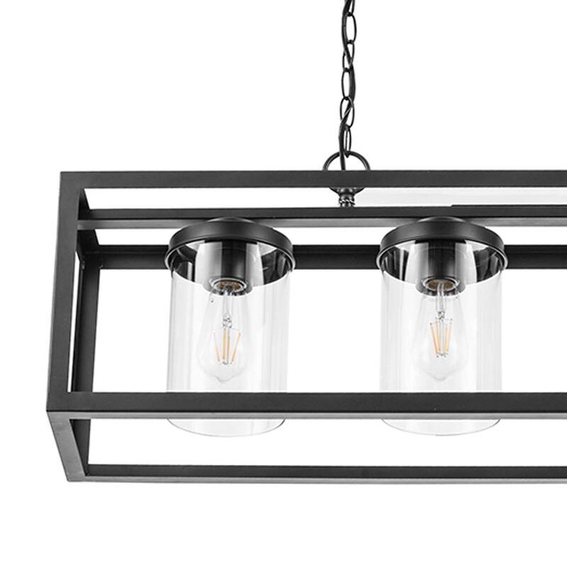 Prominence Home Sitka, Linear Chandelier, Four Light, Matte Black - Matte Black
