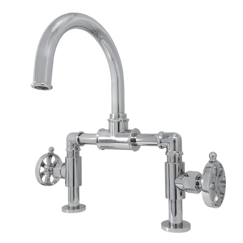 Kingston Brass Belknap Bridge Bathroom Faucet - Polished Chrome