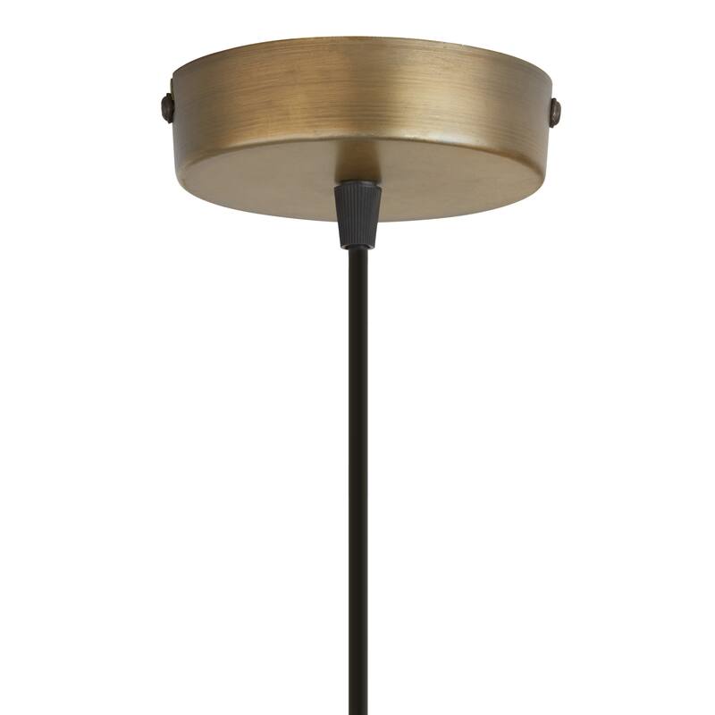 Cierra River of Goods Bronze Metal and Wood 12-Inch Pendant Light with Adjustable Hanging Cord - 12" x 12" x 11.5/70.5"