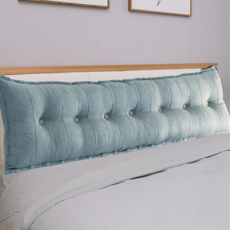 WOWMAX Button Tufted Body Pillow Bed Rest Decrative Reading Pillow Lumbar Pillow