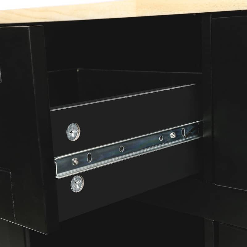 Rolling Kitchen Island Cart with Drop-Leaf Countertop, Kitchen Island on 5 Wheels with Cabinet and 3 Drawers for Dining Room