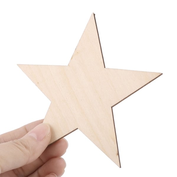 Star Shaped DIY Craft Decor Accessories Ornaments 100 x 100mm 5 Pcs