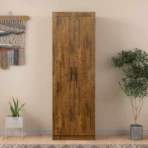Global Pronex High wardrobe and kitchen cabinet with 2 doors and 3 partitions to separate 4 storage spaces