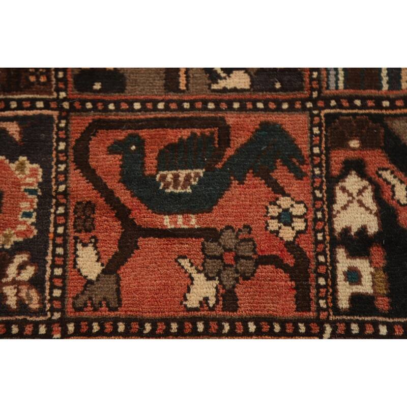 Garden Design Bakhtiari Persian Vintage Area Rug Handmade Wool Carpet - 5'0"x 9'0"