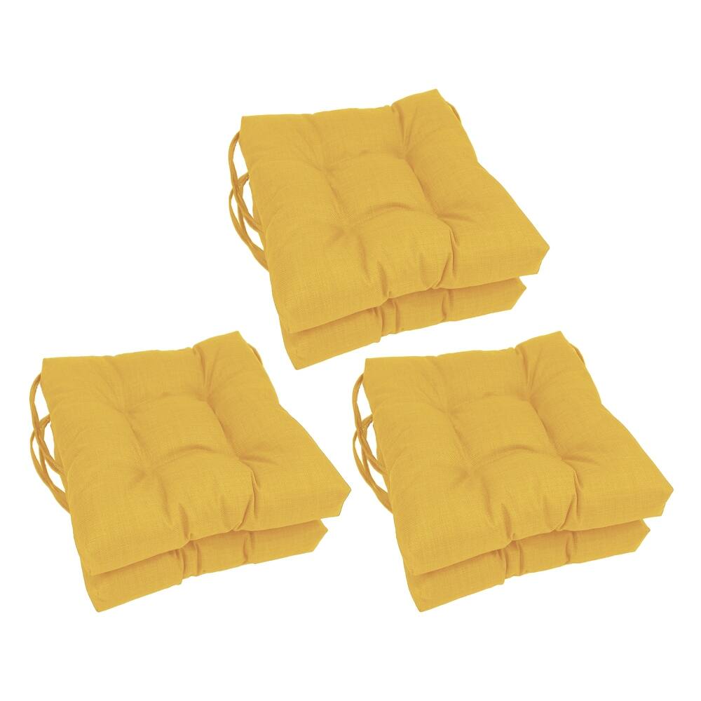 16-inch Square Tufted Indoor/Outdoor Chair Cushions (Set of 6)