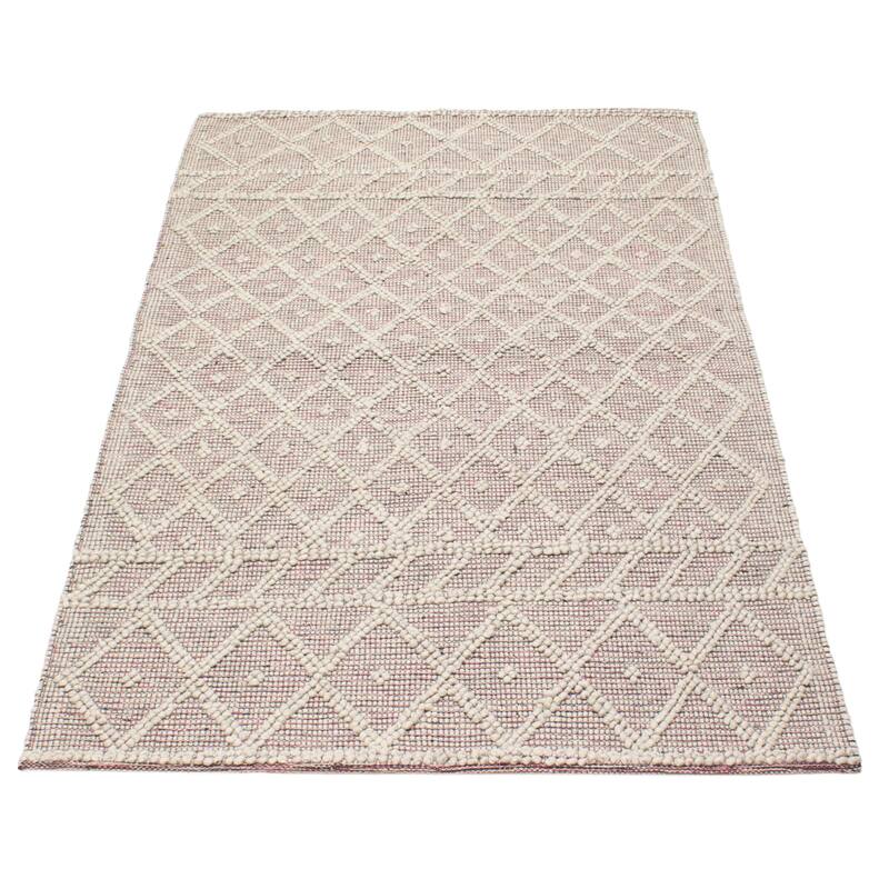 ECARPETGALLERY Braid weave Sienna Grey Wool Rug - 5'0 x 8'3