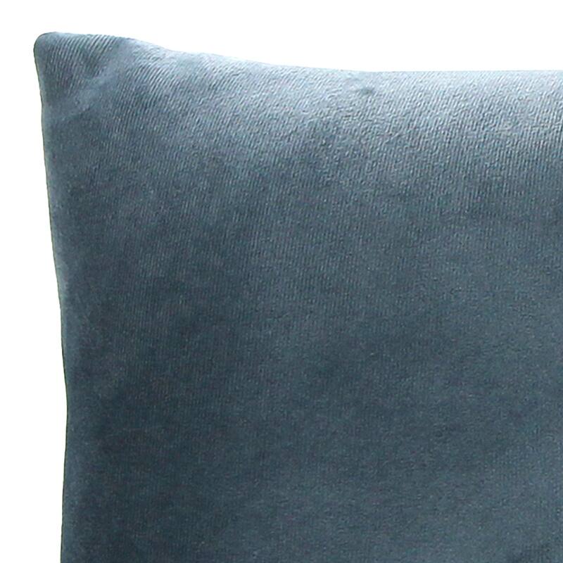 20" x 14" Solid Tufted Indoor Lumbar Throw Pillow with Button