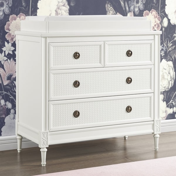 slide 2 of 9, Madeline 4 Drawer Dresser with Changing Top and Interlocking Drawers - N/A