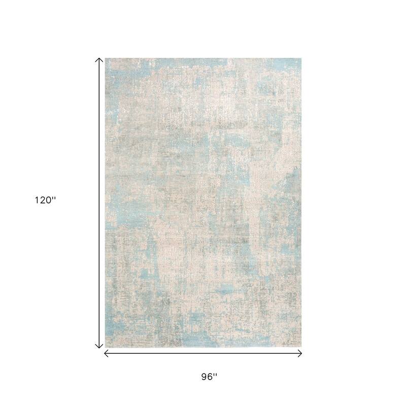 HomeRoots Abstract Contemporary Rectangle Area Rug - 120.00 in. x 96.00 in. x 0.25 in.