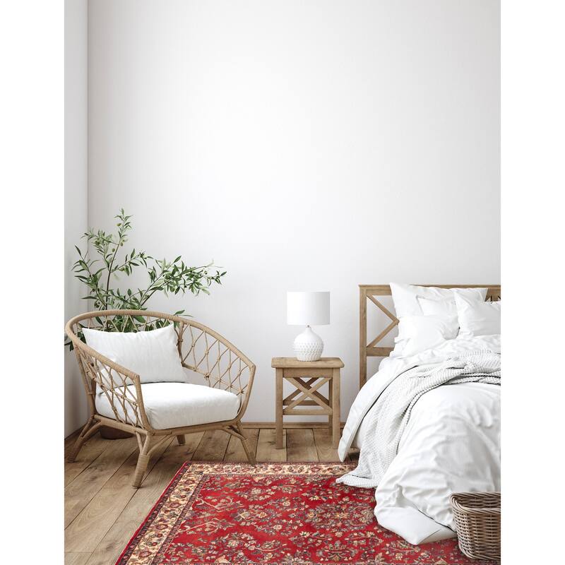 ECARPETGALLERY Hand-knotted Andelz Red Wool Rug - 4'7 x 7'0