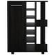 preview thumbnail 1 of 45, Bar Cart with 2 Open Shelves, 4 Casters, 6 Wine Cubbies, 2 Inner Shelves, and Cabinet - 23" W x14"D x 32"H