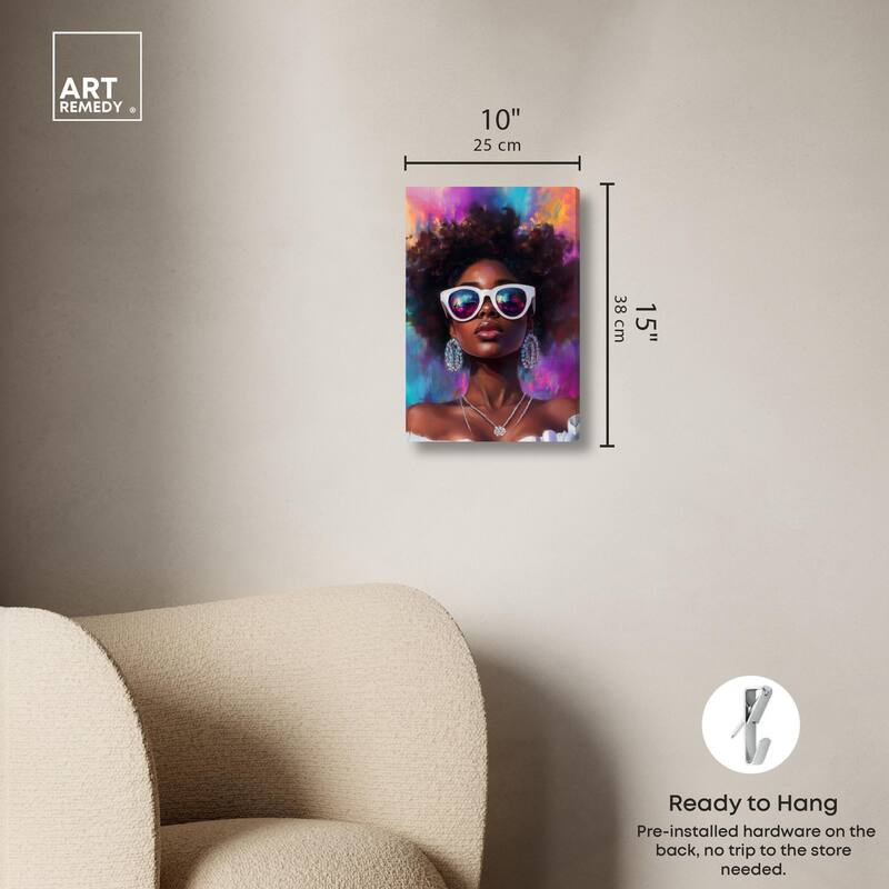 Bold Colorful Curls Canvas by Art Remedy, Gallery Wrapped