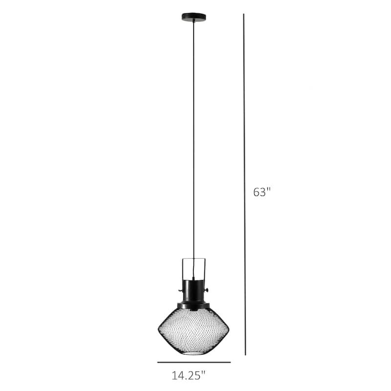 HOMCOM Chandelier Industrial Pendant Light with Adjustable Hanging ...