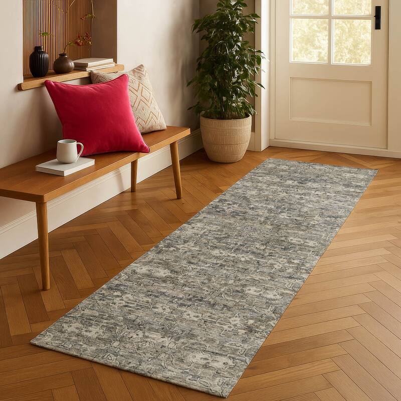 Machine Washable Indoor/ Outdoor Traditional Harmony Chantille Rug