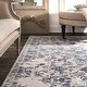 preview thumbnail 8 of 16, nuLOOM Blue Vintage Floral Vines Area Rug