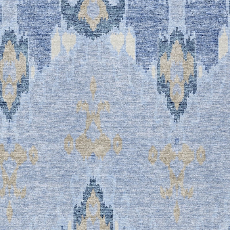 HomeRoots Ikat Transitional Rectangle Outdoor Rug