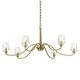 preview thumbnail 1 of 13, Uttermost Barcelona 6 Light Brass Chandelier - 40.25"W x 40.25"D x 15.5"H