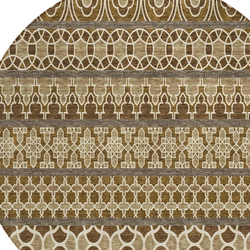 HomeRoots Quatrefoil Transitional Rectangle Outdoor Rug