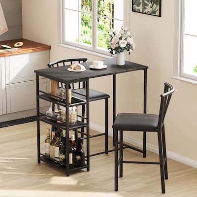Futzca Dining Table Set, Kitchen Bar Table and Chairs, 3 Or 4 Pieces