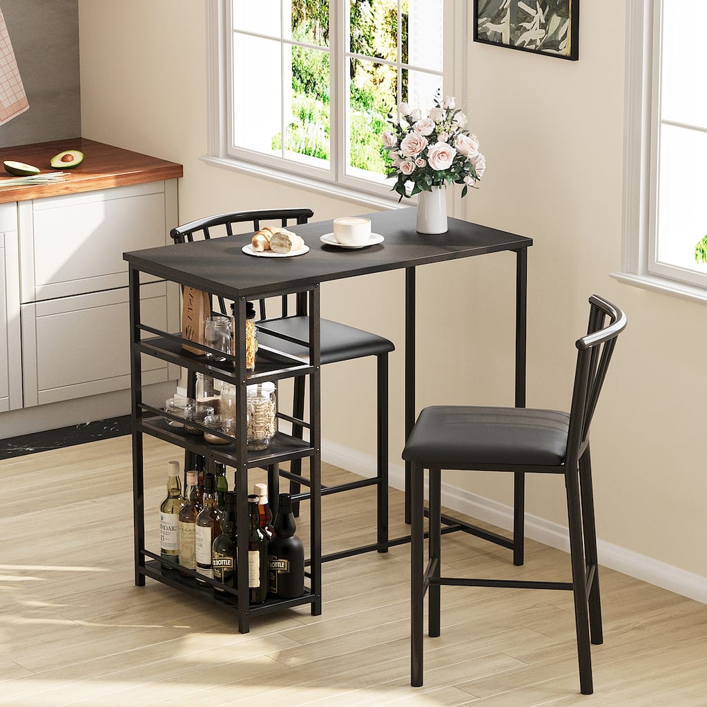 Futzca Dining Table Set, Kitchen Bar Table and Chairs, 3 Or 4 Pieces