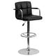preview thumbnail 101 of 103, Quilted Vinyl Adjustable Chrome Bar Stool (Set of 2)