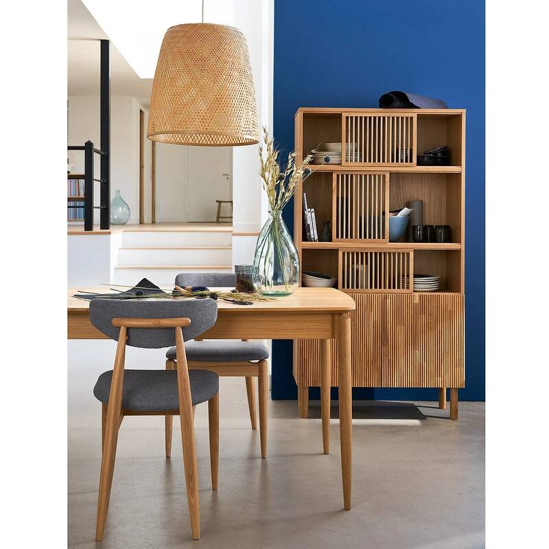 Bilbao Oak/Black Storage Bookcase